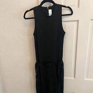 Victoria Beckham Black Silk Sleeveless Jumpsuit